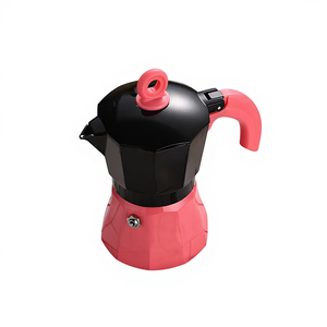 Cafetières à moka italiennes, style européen, ensemble octogonal en aluminium, logo en gros, impression laser, portable, infusion manuelle, couvercle classique - Product Image 1