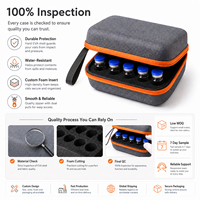 Étui de voyage rigide en EVA personnalisé pour flacons de médicaments, sac de rangement protecteur avec insert en mousse pour bouteilles en verre