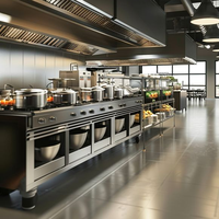 Layanan Pengadaan Peralatan Dapur Hotel Modern Termasuk Ventilasi Pembuangan Asap.