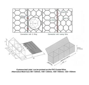 100x80x30cm thép mạ kẽm gabion Hộp Hàn gabion lưới để giữ lại tường & đá hàng rào dệt cắt & uốn cong - Product Image 4