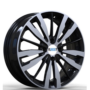 Flrocky personnalisé couleur noire <span class=keywords><strong>16</strong></span> <span class=keywords><strong>pouces</strong></span> 6J 4X100 PCD poids léger voiture de tourisme jantes en alliage d'aluminium - Product Image 2