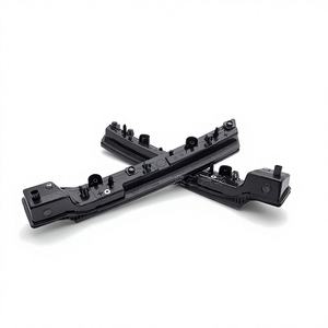 Kit de trois pièces de calandre lumineuse en plastique ABS pour pare-chocs et phares gauche et droit, compatible avec les accessoires d'origine ID.4, noir - Product Image 4