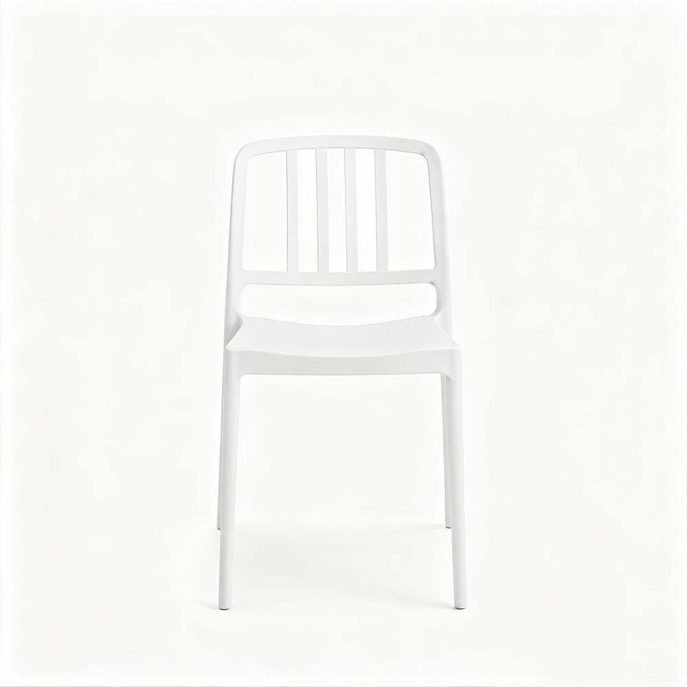 White Plastic Dining Chair
