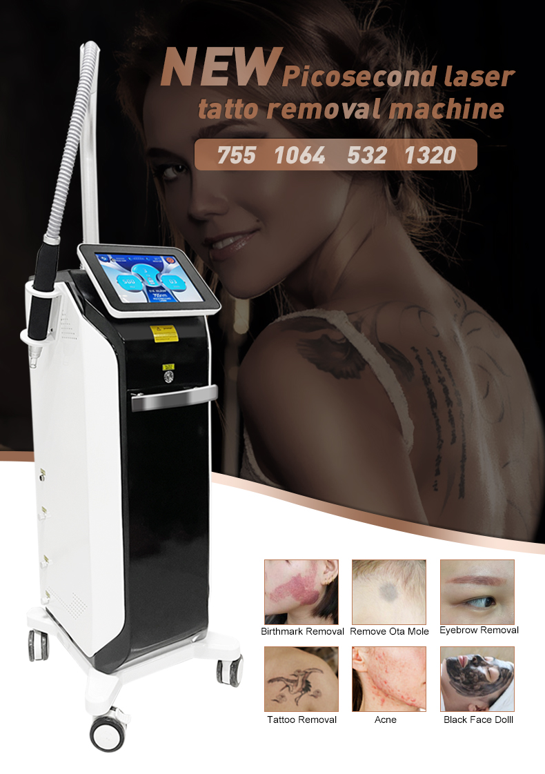 Stationary Picosecond 1064 nm 755nm 532nm Pico q switched Nd Yag Laser Pico Laser Tattoo Removal machine price LF-656A
