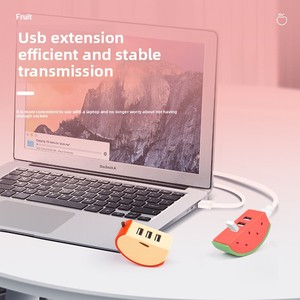 Hubs <span class=keywords><strong>Usb</strong></span> Apple Fraise Fruits Mignons <span class=keywords><strong>USB</strong></span> 2.0 Transfert de données Multiport Fruit Type C <span class=keywords><strong>Hub</strong></span> <span class=keywords><strong>USB</strong></span> pour le travail au <span class=keywords><strong>bureau</strong></span> - Product Image 3