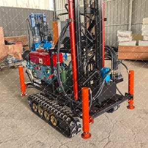 New DIESEL <span class=keywords><strong>Mini</strong></span> nước giếng khoan Giàn Khoan 200M nhỏ giếng khoan máy Crawler di động hộp Số động cơ bơm cho nước tốt - Product Image 4