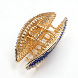<span class=keywords><strong>Pince</strong></span> à cheveux œil de diable bleu en strass 9,5 cm, en métal, amulette turque porte-bonheur, cadeau, épingle à cheveux œil de diable, Ojo Turco - Product Image 5