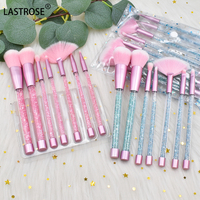 7 buah alat kosmetik Harga terbaik terbaru Set kuas Makeup warna terang Set lengkap kuas kualitas tinggi logo kustom profesional