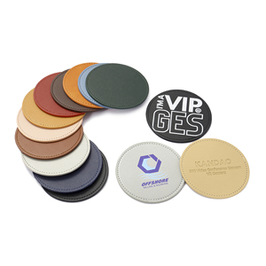 Sous-verre rond en cuir PU durable, isolation thermique, antidérapant pour verres à bière et à vin - Product Image 4