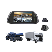Monitor de espejo retrovisor de coche de 7 pulgadas de fábrica ISO Monitor de pantalla dividida cuádruple AHD para camión
