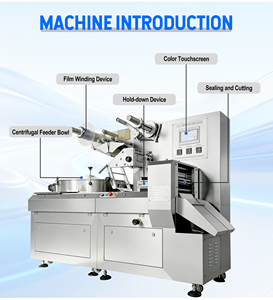 Machine d'emballage à haute vitesse pour bonbons et chocolats, machine d'emballage en forme de coussin pour bonbons ronds - Product Image 3