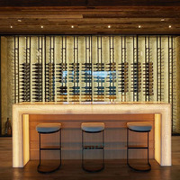 Led personnalisées pour la maison MIni Bar Comptoir Design Luxueux Marbre translucide Commercial Restaurant Meubles Bar Design d'intérieur
