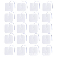Tampons d'électrode TENS réutilisables sans latex de 5x5cm Électrothérapie non irritante pour équipement de physiothérapie Ensemble de 40 pièces
