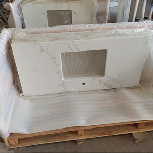 Gabinete de Baño Moderno con Lavabo de Cuarzo Goldtop 5015 ODM/OEM, con 5 Años de Garantía, Gran Losa de Piedra Artificial para Hoteles - Product Image 4