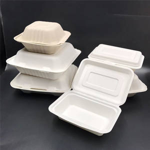 600ml Eco Friendly togo scatola di imballaggio bagassa porta via monouso biodegradabile contenitore per alimenti caldi - Product Image 3