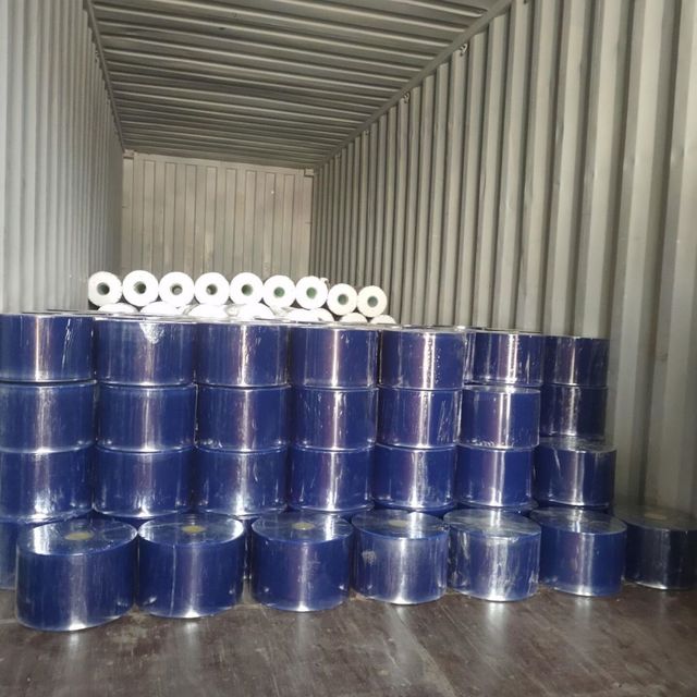 China PVC Strip Curtain 2mm 3mm X 200mm Transparent Plastic PVC Curtains Roll for Doors Warehouse