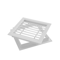 Grilles de ventilation carrées en alliage d'aluminium pour bâtiments, durables, installation facile, angle de lame 45°, usage commercial