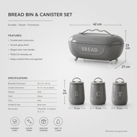 Boîte à pain en fer pour comptoir de cuisine avec joint d'étanchéité et design isolé, durable et portable pour une utilisation domestique moderne