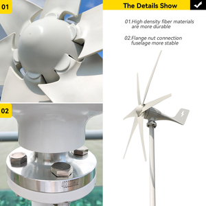 Châu Âu kho năng lượng nguồn điện máy phát điện 24V 48V 96V tuabin gió 1kw 500W 3 Blades vĩnh viễn maglev Máy phát điện - Product Image 4