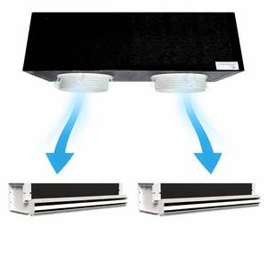 Flexible Rectangle <b>Shape</b> Plenum Kit Ducted in Polyurethane <b>Foam</b> With 2 Zones and Hidden Slots 300mm Length Home Office Use Plenu - Product Image 1