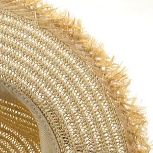 Ventes directes du fabricant Mode d'été de haute qualité Design personnalisé Version coréenne du chapeau de <span class=keywords><strong>paille</strong></span> Panama doux pour les vacances à la plage - Product Image 4