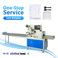 Machine d'emballage horizontale automatique à grande vitesse pour la mise en forme de vaisselle jetable en forme de coussin