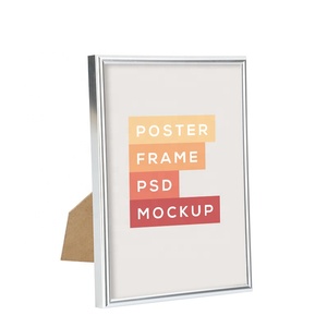 Marcos de fotos de póster moderno, marco de fotos de aleación de aluminio de Metal plateado rectangular para decoración del hogar, Mesa - Product Image 1