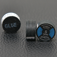 Embouts de queue de billard XPT-01 14 mm Kamui Black Athlete 8 couches avec boîte en S/M/H, embouts de queue de billard en cuir de haute qualité, accessoires
