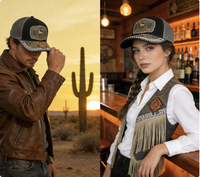 Gorra Trucker Unisex con Logo 3D de Metal Estilo Western, de Moda, Casual, de Algodón, Mezclilla, Lona, Malla, para Pesca, Playa y Actividades al Aire Libre