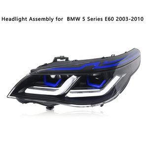 Faros Delanteros LED <span class=keywords><strong>de</strong></span> Actualización, Plug and Play, <span class=keywords><strong>Luz</strong></span> <span class=keywords><strong>de</strong></span> Señal <span class=keywords><strong>de</strong></span> Giro, DRL, 12V, 6000K, para Serie 5 E60 E61 525i 530i 535i 2003-2010 - Product Image 1