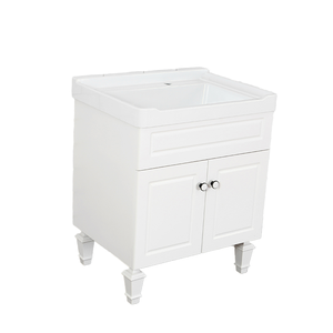 Style Moderne ROSE BLANC Petit Évier à Linge Rectangulaire SMC Bassin <span class=keywords><strong>en</strong></span> Résine Machine à Laver FRP Résine Composé Pierre Montage Facile - Product Image 1
