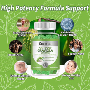 OEM all'ingrosso Private Label Organic Soursop Graviola frutta foglia in polvere estratto di Gummies integratore di vitamina C zinco per adulti - Product Image 2
