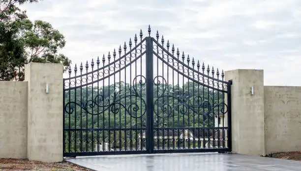 arch steel doors wrought iron villa gate designs decorative iron gate design