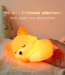 Lampe de table portable rechargeable par USB, batterie 1200 mAh, en silicone souple, avec capteur tactile, <span class=keywords><strong>veilleuse</strong></span> en forme de <span class=keywords><strong>renard</strong></span> pour enfants et bébés - Product Image 2