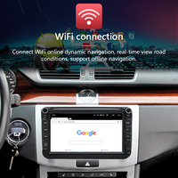 Autoradio 8 ", Android 9.1, écran HD, Navigation GPS, vidéo, lecteur multimédia, 2 Din, pour voiture Volkswagen/VW, PASSAT, POLO, GOLF