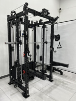 Rack de Potencia Multifunción con Máquina Smith y Poleas Independientes de Alta y Baja Resistencia, Equipo de Entrenamiento de Cuerpo Completo para Uso Comercial y Doméstico