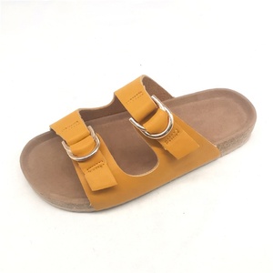 Zapatillas de suela de corcho para mujer, <span class=keywords><strong>sandalias</strong></span> de Pu con cojín de espuma, cómodas, para exteriores - Product Image 3