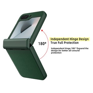 เคสโทรศัพท์แบบเต็มตัวสำหรับ Samsung Galaxy Z Flip ลดราคา 40% พร้อมผิวสัมผัสหนังลายลิ้นจี่ จัดส่งข้ามประเทศ - Product Image 4