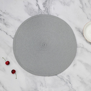 Tovagliette tonde intrecciate in PP tovagliette personalizzate tovagliette isolanti termici set di tappetini <span class=keywords><strong>da</strong></span> <span class=keywords><strong>tavolo</strong></span> <span class=keywords><strong>da</strong></span> pranzo di lusso tazza sottobicchiere - Product Image 6