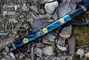 Épée Katana Dachi bleue faite à la main, jouet de collection pour cosplay SS666 - Product Image 4