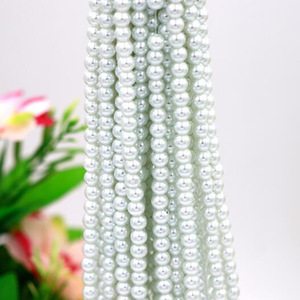 Loose Pearls Round Shape Off White Pure White For Jewelry Making DIY Necklace <b>Bracelet</b> Earring Accessories - Product Image 1
