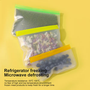 BPA FREE Eco Friendly Zipper Leakproof Freezer Bag Washable Reusable PEVA Sandwich Snacks Ziplock Storage Bags
