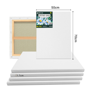 Hongxuan vải lanh lớn cho Tranh sơn dầu-50 x 70cm kết cấu trung bình 2/3 "hồ sơ-Ba mồi trống bông kéo dài <span class=keywords><strong>canvases</strong></span> - Product Image 2