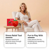 Jouet anti-stress fraise en EVA et silicone souple, compressible et rebondissant, pour la relaxation et le plaisir, ornement de bureau, surface non collante