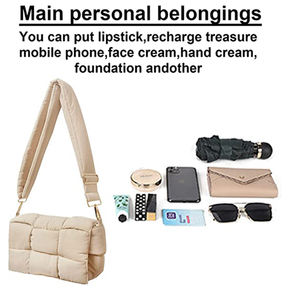 <span class=keywords><strong>Maxi</strong></span> Tote Bag in cotone borsa trapuntata borsa a tracolla imbottita per donna Weekend - Product Image 4