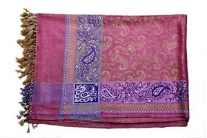 Étole en viscose tissée pour femme, douce et drapée, idéale pour les soirées, les mariages et les tenues de fête - Product Image 2