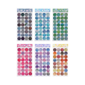 6 ชิ้น/แพ็ค สติกเกอร์สีโมรันดี, ป้ายจุด, สติกเกอร์, สติกเกอร์ปิดผนึก, สติกเกอร์ติดผนังแบบวงกลมสำหรับตกแต่ง - Product Image 5