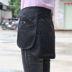 Multi Pocket <b>Half</b> Length <b>Apron</b> Black For Gardening Work Storage Waistband - Product Image 3