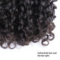 Extensions de cheveux humains bouclés Pixie 8A, couleur naturelle, double trame, perruques en dentelle avec styles bouclés Kinky et Pixie, closure 1B, Ventes Flash