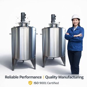 Ace 100L 200L 300L Steam <b>Heating</b> Cooling Stainless Steel Double Jacketed Agitator Mixing Tank Emulsifier Homogenizer Mixer Tank - Product Image 5